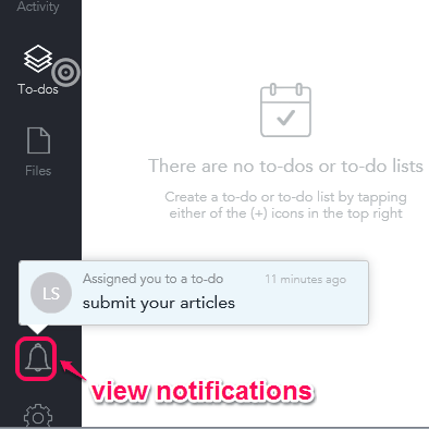 view notifications