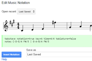 write music in Google Docs