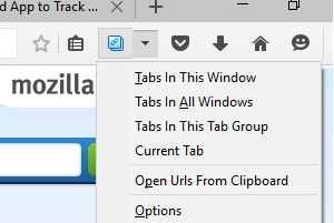 Copy Urls Expert- Firefox add-on to copy URLs of all opened tabs