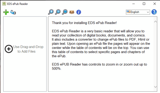 EDS ePub Reader- interface