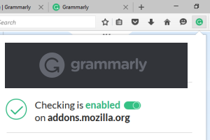 Grammarly add-on for Firefox