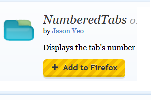 NumberedTabs Firefox add-on