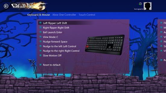 Pinball FX2 Windows 10 controls