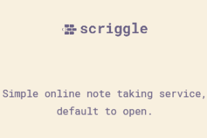 Scriggle- online note taking service