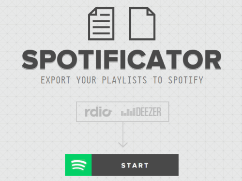 Spotificator Homepage