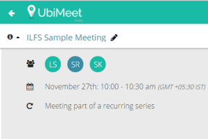 Ubimeet- create and track meetings