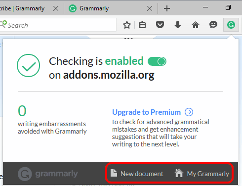 access your Grammarly account