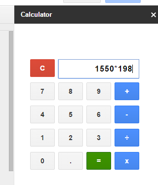 calculator add-on for Google Docs