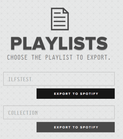 choose the playlist to export