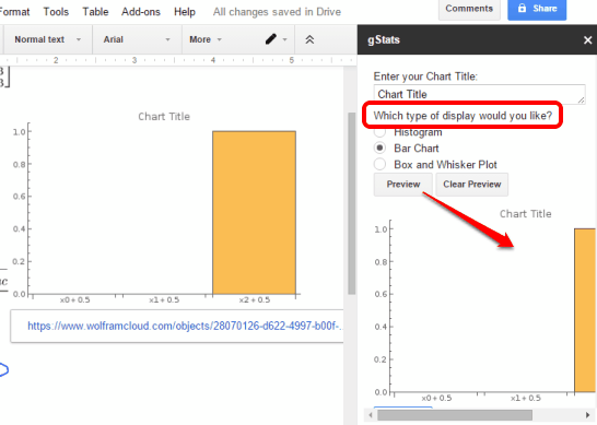 create histogram or bar chart