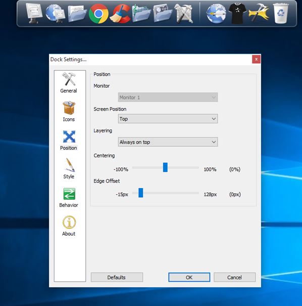 dock software windows 10 1