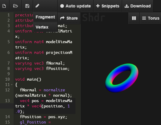 online GLSL editor and validator