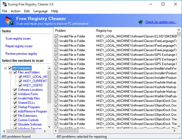registry cleaner software windows 10 5
