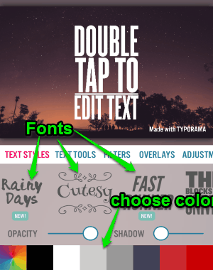 text style