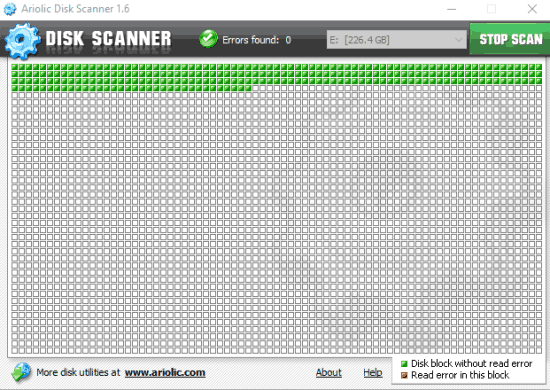 Ariolic Disk Scanner- interface