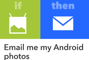 IFTTT recipe to Automatically email yourself your Android photos