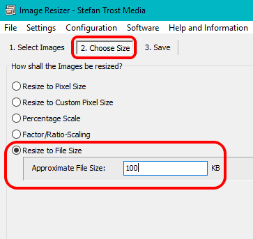 Resize to File size option