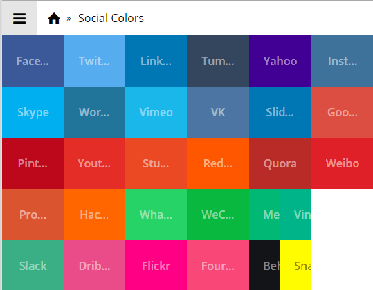Social Colors Homepage