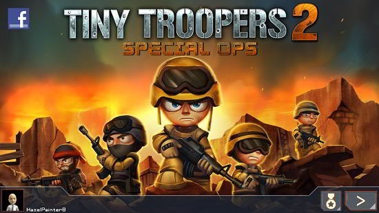 Tiny Troopers 2 Special Ops main screen
