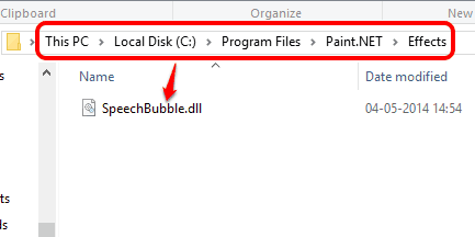 add speech bubble dll file to effects folder