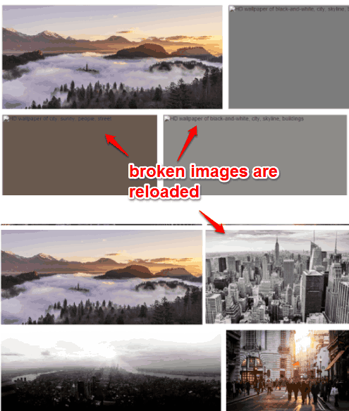 broken images are reloaded by the extension