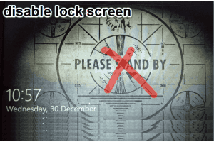 disable lock screen in Windows 10