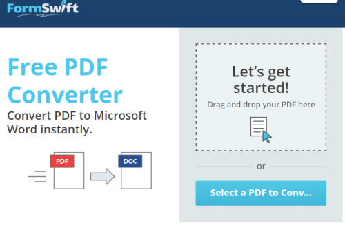 drag and drop a PDF file to upload