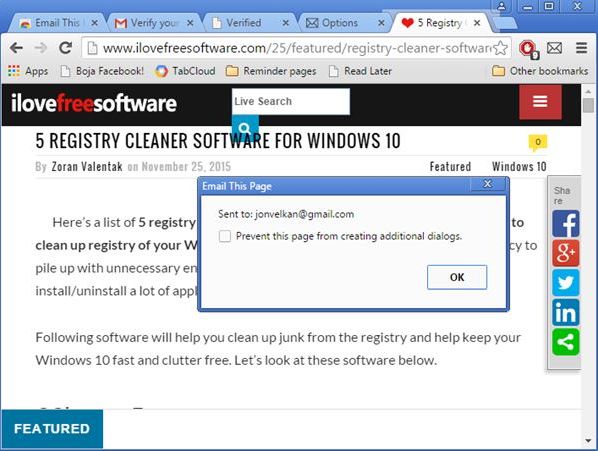 email this page extensions chrome 1
