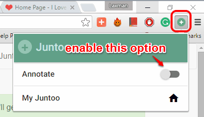 enable Annotate option