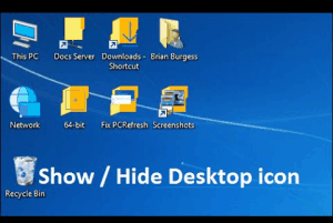 hide desktop icons in Windows 10 automatically