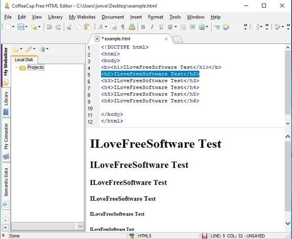 html editor software windows 10 3