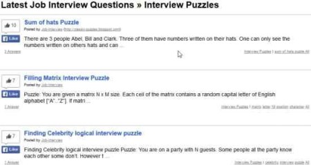 interview puzzles common interview