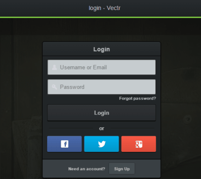 login or create your free Vectr account