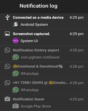 notification history by tiger