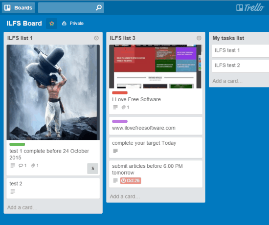 original Trello board