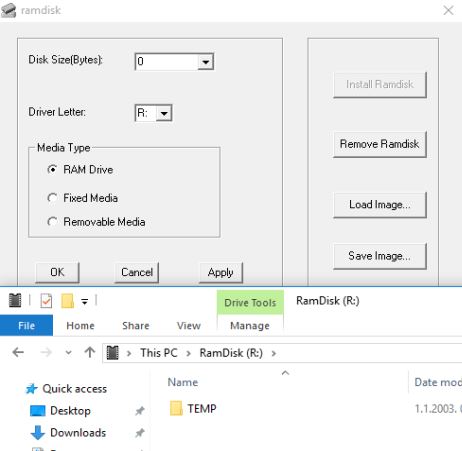 ram disk creator software windows 10 5