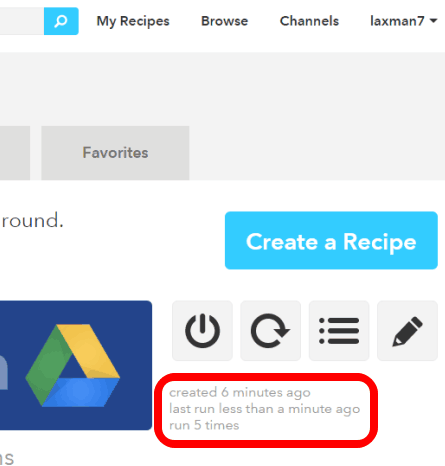 recipe runs automatically