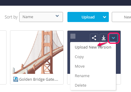 upload new version of your file