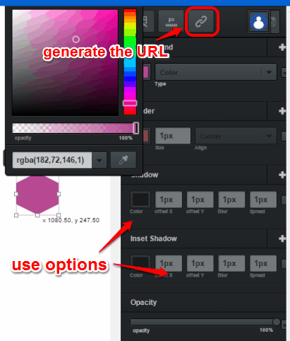 use options for a tool