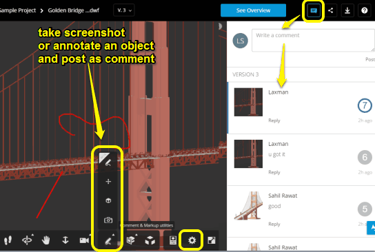 view file, add comments, and use other tools