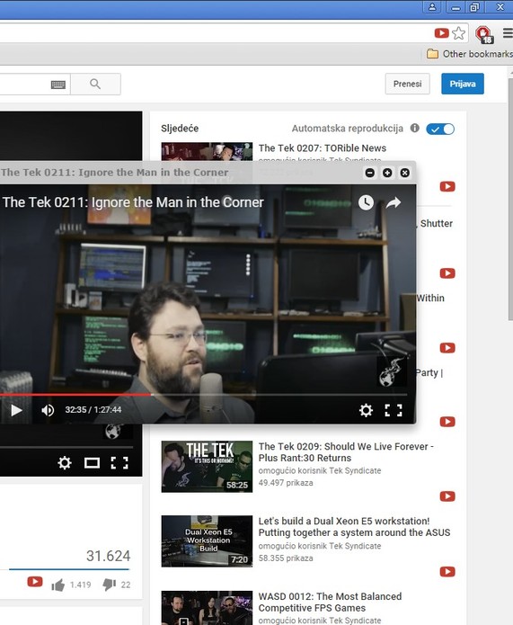 youtube video pop up extensions chrome 4
