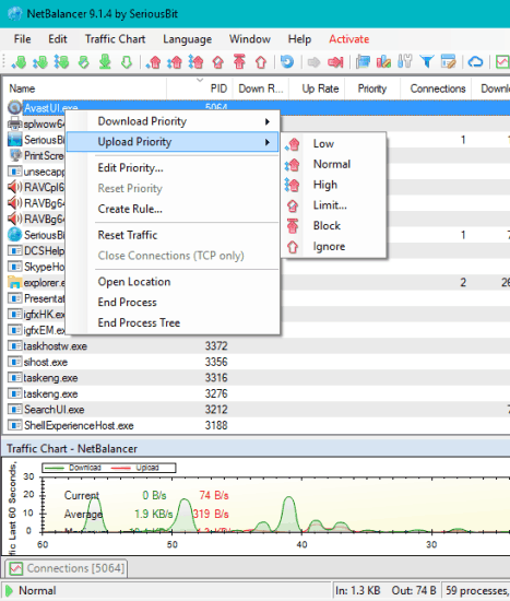 NetBalancer- interface