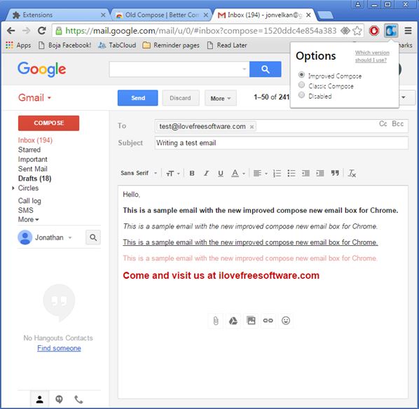 alternative gmail compose new email extensions chrome 1