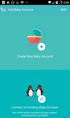 baby scrapbook create baby account