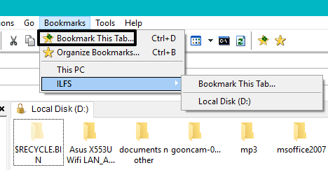 bookmark a tab