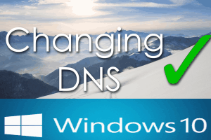 change DNS server in Windows 10