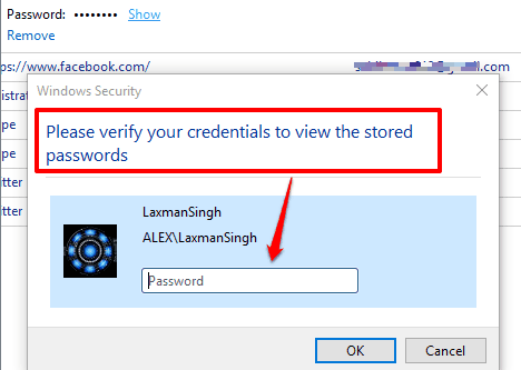 confirm your action by entering PC password