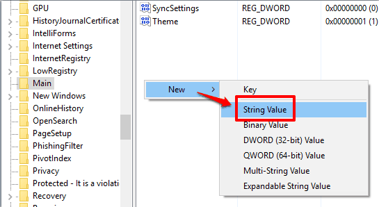 create a new String Value