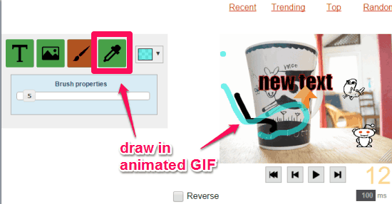 draw in animated GIF