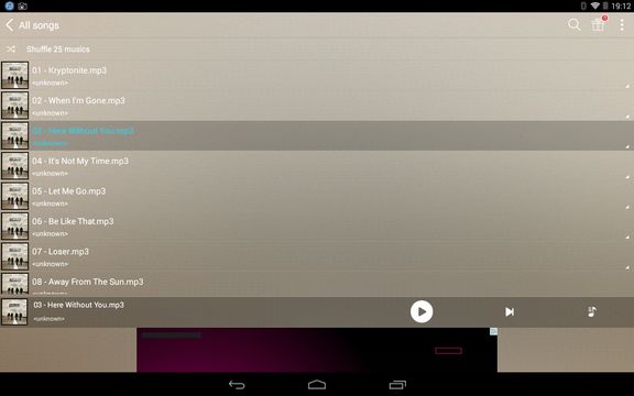 minimalistic music player apps android 5